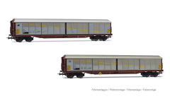 Rivarossi HR6673 - H0 - 2-tlg. Set Schiebewandwagen, FS, Ep. V